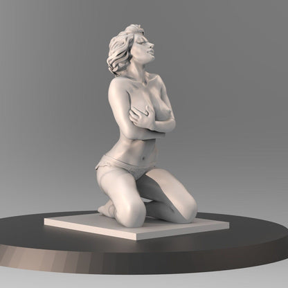 Pinup Girl Vol.1 SAMANTA| 35mm / 75mm | 3D Printed | Unpainted | Sexy | Pin|up | NSFW Version | Figurine | Figure | Miniature | Sexy |