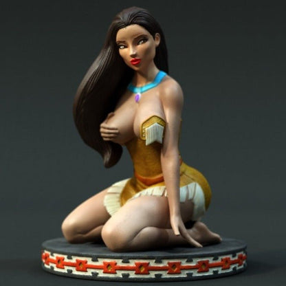 Pocahontas 3D Printed Miniature FunArt by EXCLUSIVE 3D PRINTS Scale Models Unpainted
