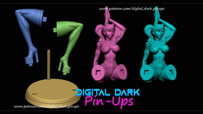 Pole Dancer – NSFW 3D Printed – Figurine – FunArt by Digital Dark Pin-Ups
