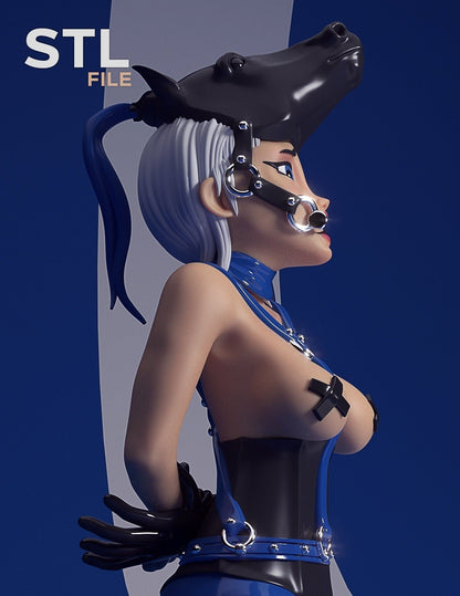 Ponygirl | NSFW 3D Printed | Fanart | Unpainted | Figure
