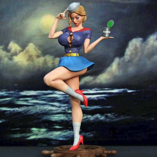 Popeye girl 3D Printed Miniature FunArt by EXCLUSIVE 3D PRINTS Scale Models Unpainted