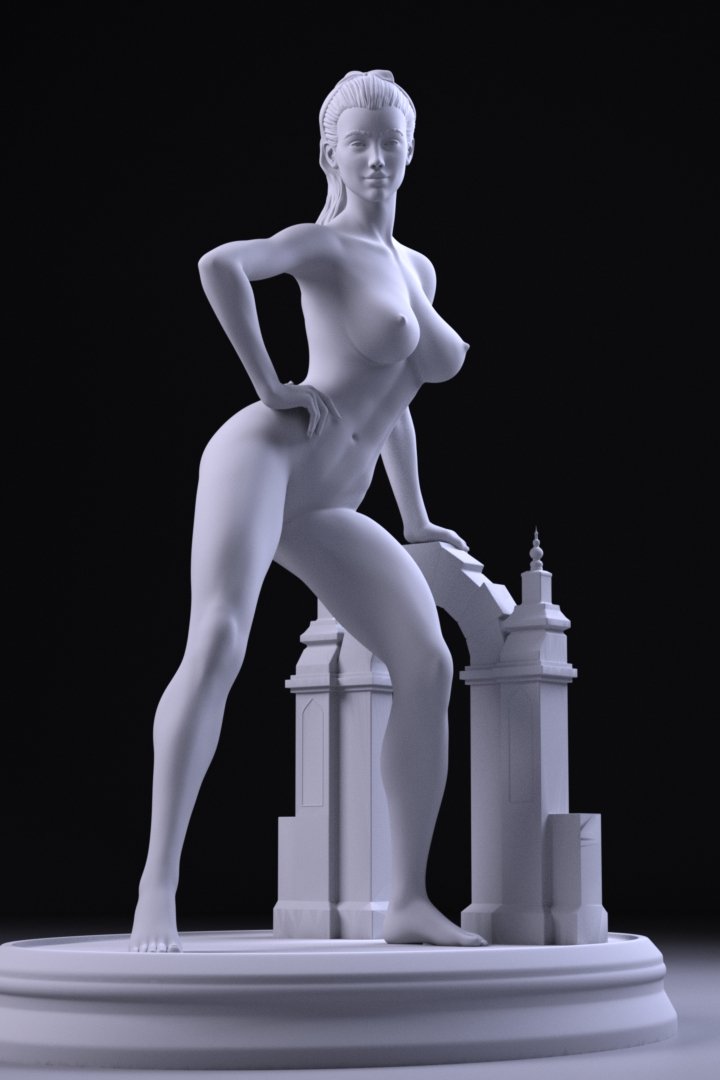 Posing Girl | 3D Printed | Fanart | Unpainted | NSFW Version | Figurine | Figure | Miniature | Sexy |