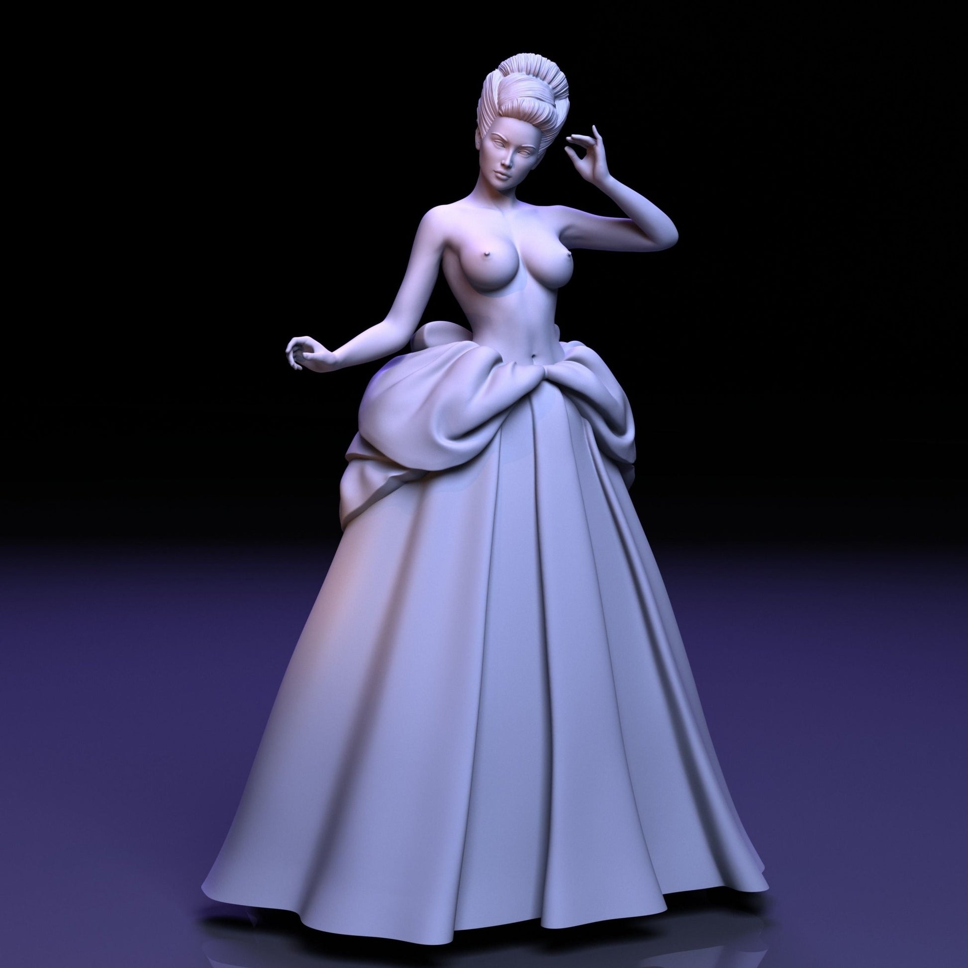 Princess | 3D Printed | Funart | Unpainted | NSFW | Figurine