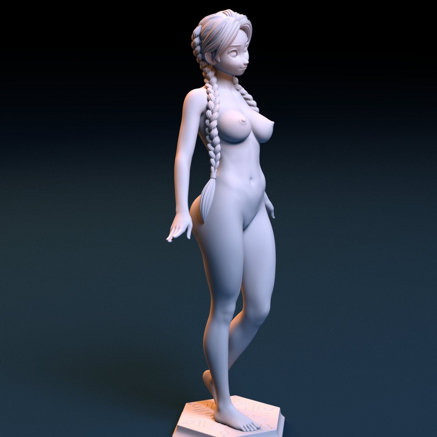 Princess Anna 3 NSFW 3D Printed Figurine Fanart Unpainted Miniature