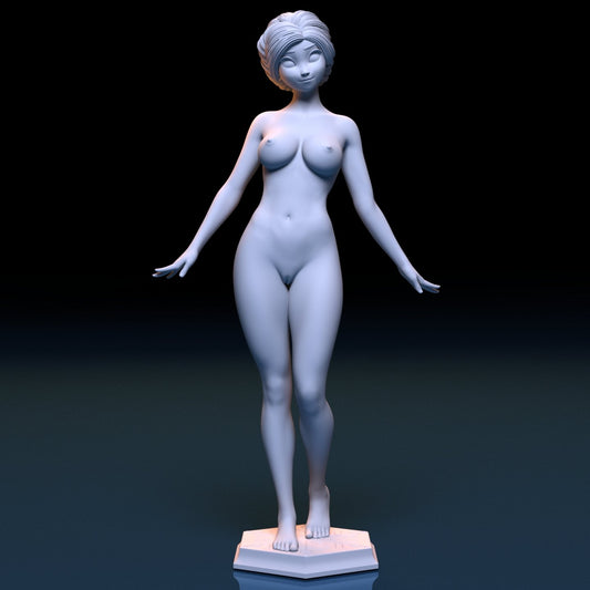 Princess Anna 4 NSFW 3D Printed Figurine Fanart Unpainted Miniature