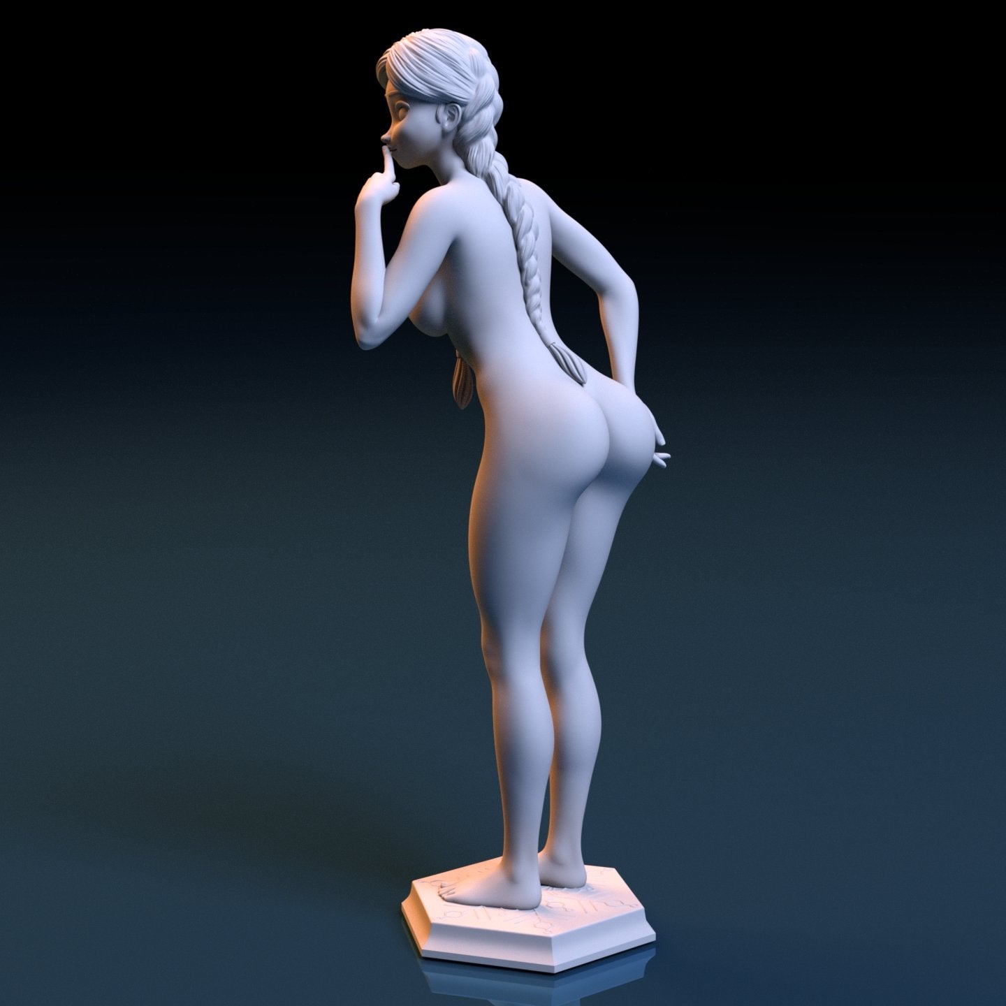 Princess Anna NSFW 3D Printed Figurine Fanart Unpainted Miniature