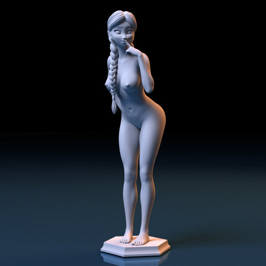 Princess Anna NSFW 3D Printed Figurine Fanart Unpainted Miniature