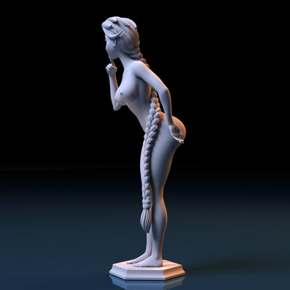 Princess Elsa NSFW 3D Printed Figurine Fanart Unpainted Miniature