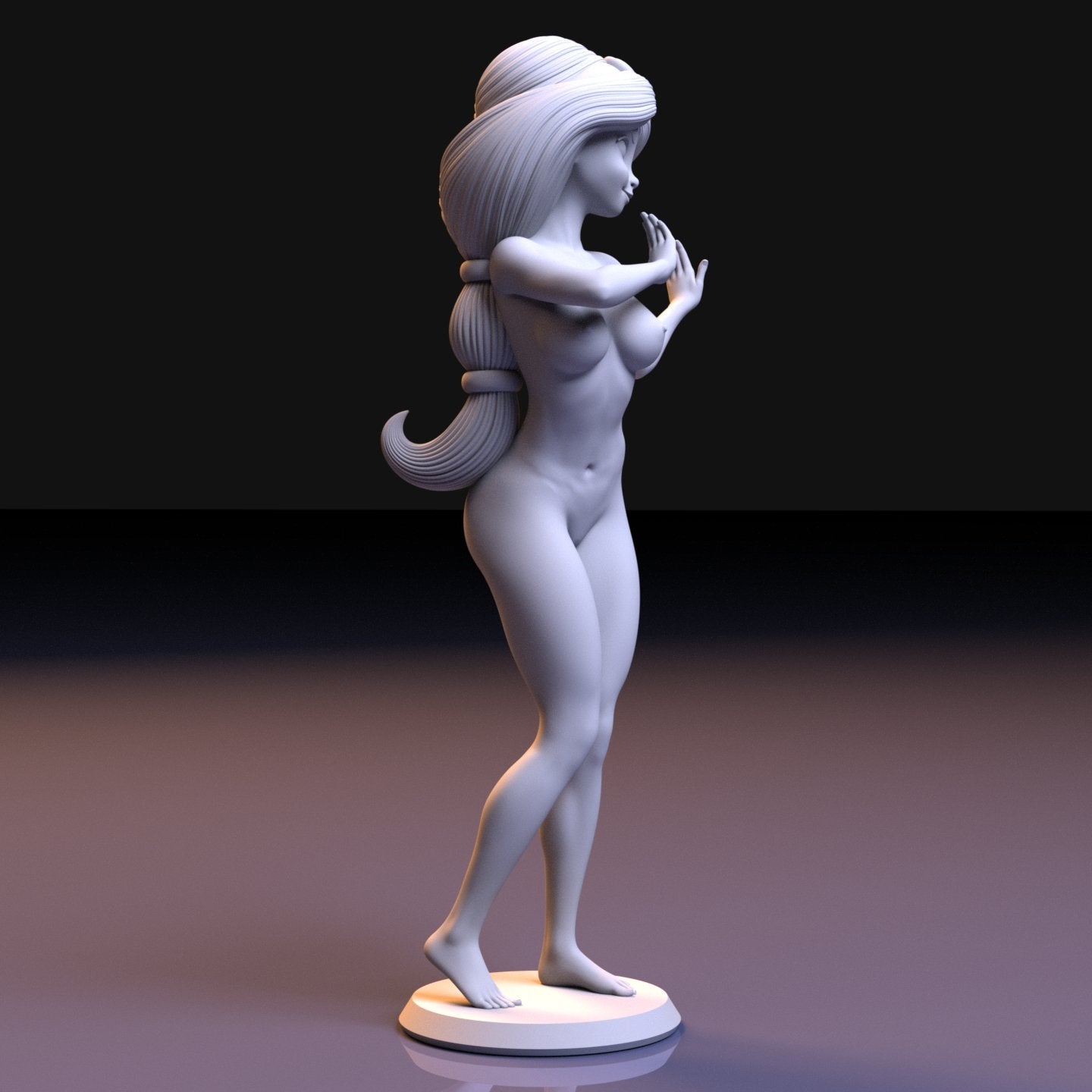 Princess Jasmine NSFW 3D Printed Figurine Fanart Unpainted Miniature Collectibles