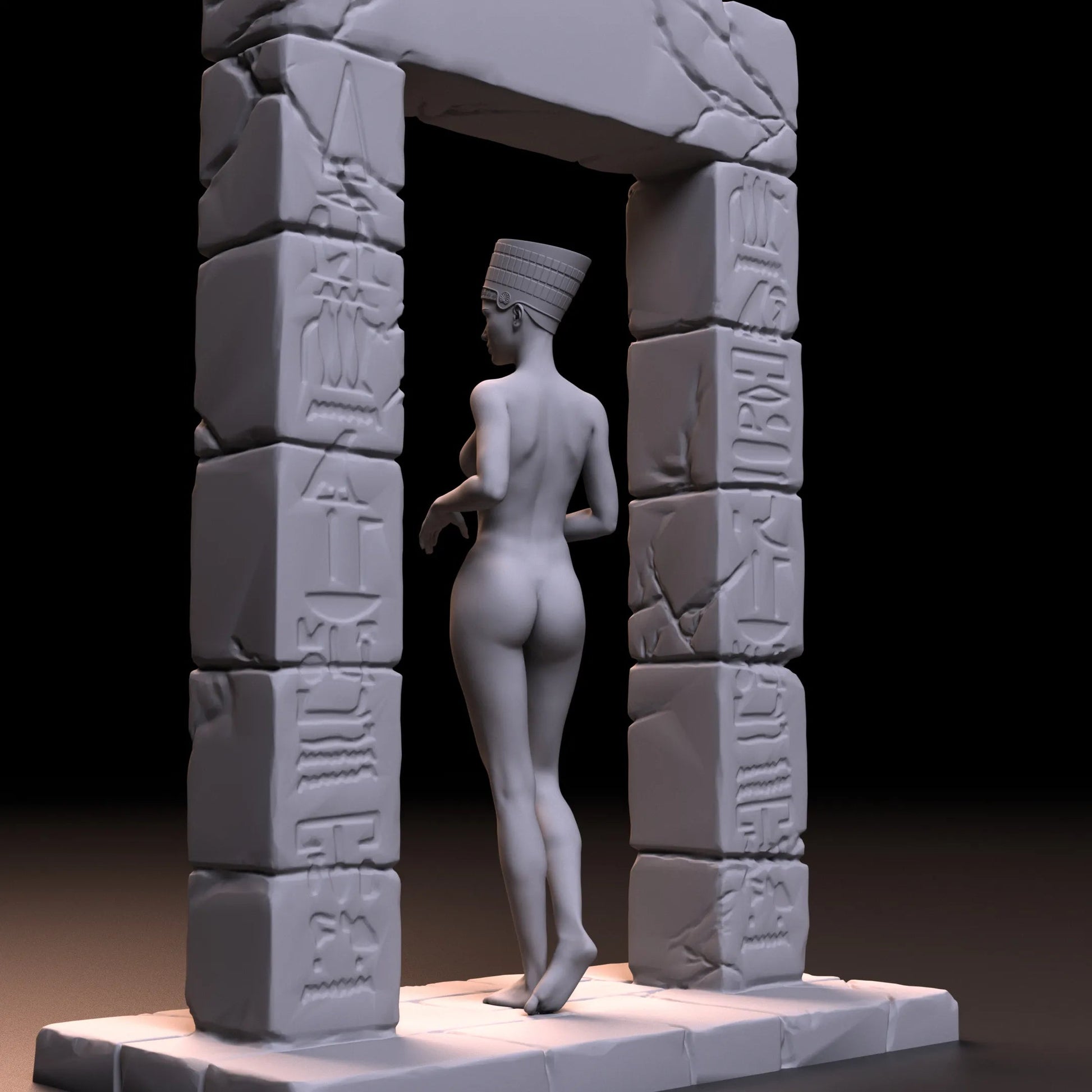 Princess of Nile 2 | 3D Printed | Fanart | Unpainted | NSFW Version | Figurine | Figure | Miniature | Sexy |