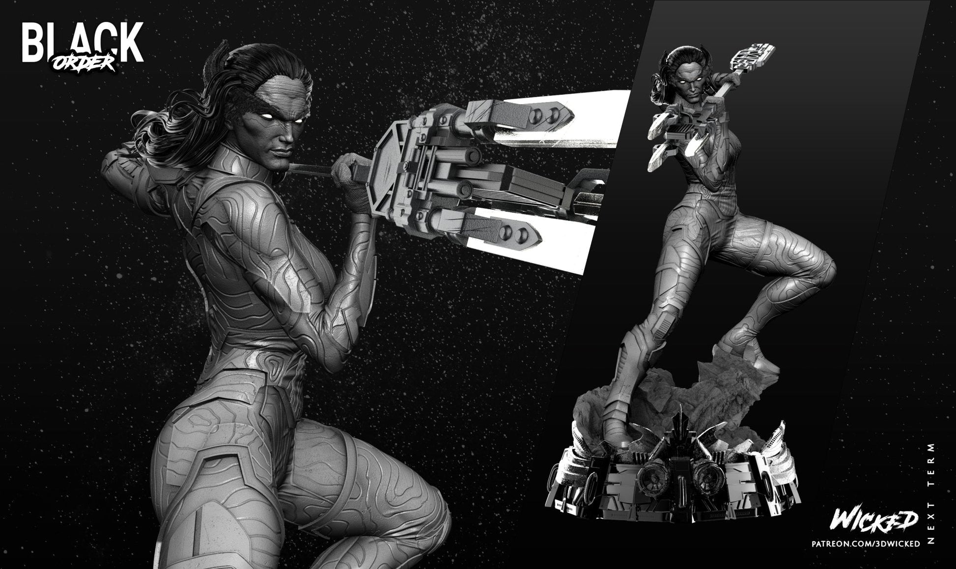 Proxima Midnight 3D Printed Figurine Collectable FunArt Diorama by Wicked UNPAINTED GARAGE KIT