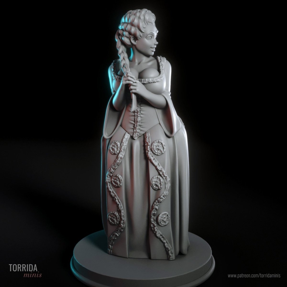 Queen Catherine 3d Printed Resin Figurine, Resin printed miniature by Torrida