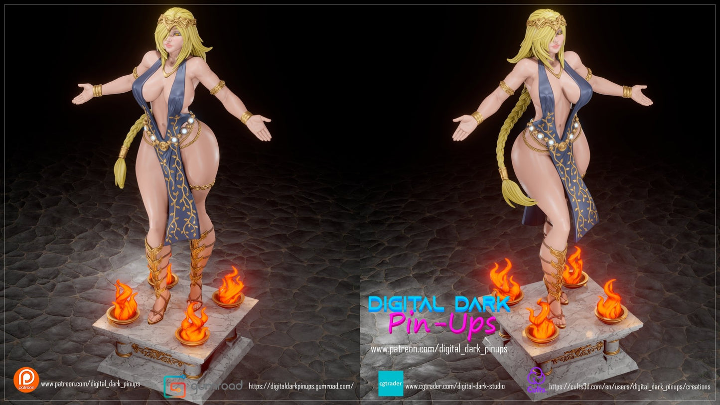 Queen Marika 3D Printed Miniature FunArt by Digital Dark Pin-Ups Scaled Collectables Statues & Figurines