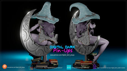Ranni the Witch 3D Printed Miniature by Digital Dark Pin-Ups