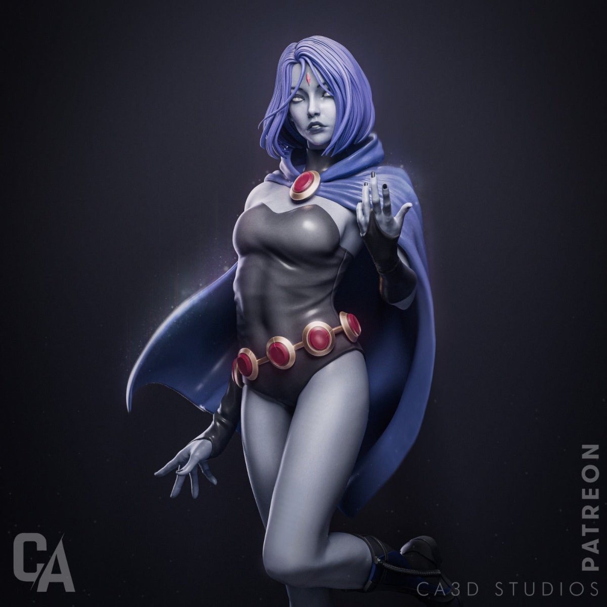 Raven 3d printed Miniature Scaled Statue Figure by CA3D