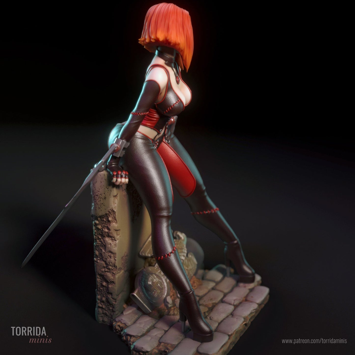 Rayne 3d Printed miniature FanArt by Torrida Minis Scaled Collectables Statues & Figurines