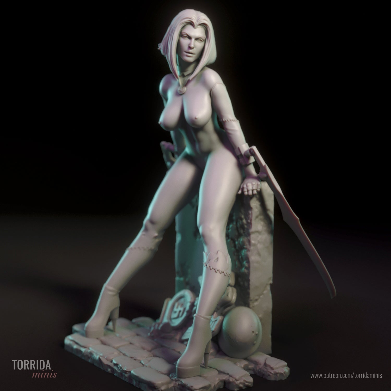 Rayne NSFW 3d Printed miniature FanArt by Torrida Minis Scaled Collectables Statues & Figurines