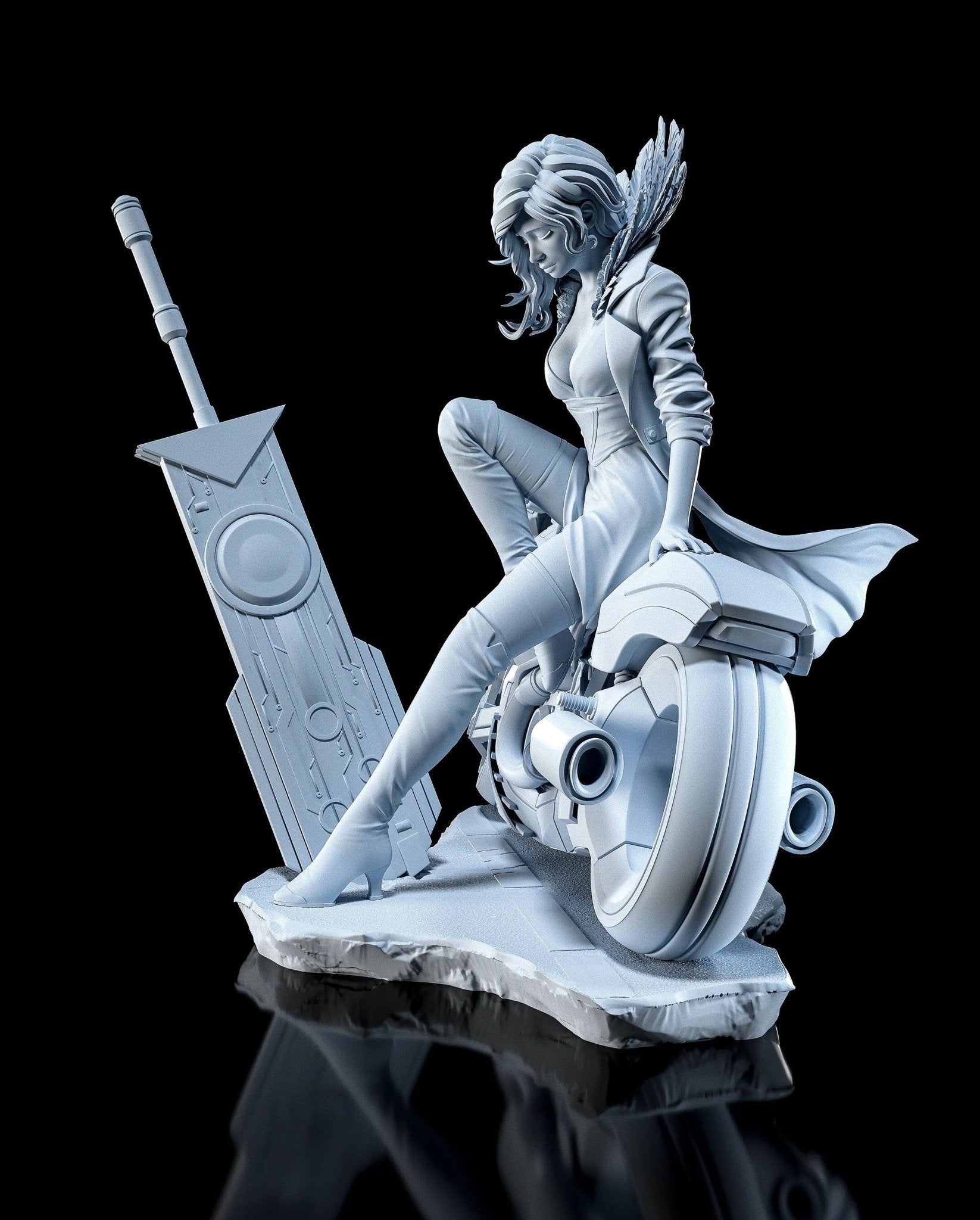 RED 3D printed miniatures figurines collectibles and scale models UNPAINTED Fun Art by h3LL creator