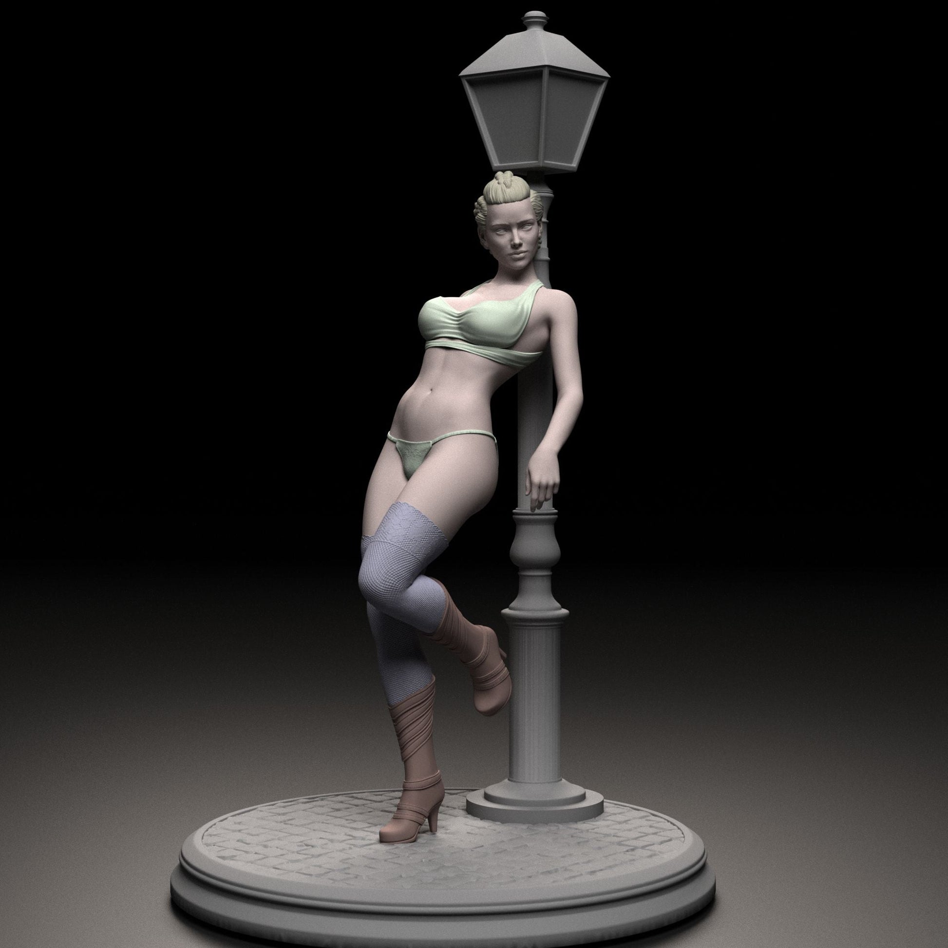 Red Light District 5 | 3D Printed | Fanart | Unpainted | NSFW Version | Figurine | Figure | Miniature | Sexy |
