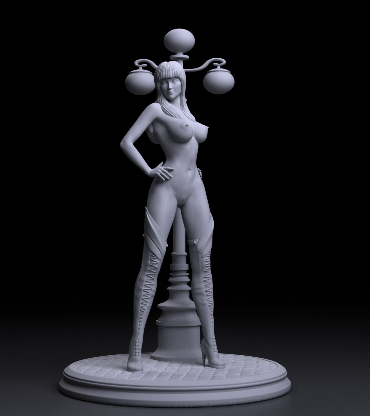 Red Light New York | 3D Printed | Fanart | Unpainted | NSFW Version | Figurine | Figure | Miniature | Sexy |