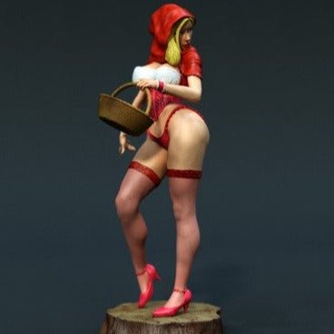 Red Riding Hood 3D Printed Miniature FunArt by EXCLUSIVE 3D PRINTS Scale Models Unpainted