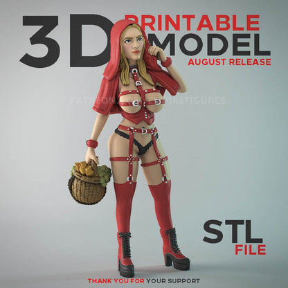 Red Riding Hood 3d Printed Resin Figure Unpainted by EmpireFigures