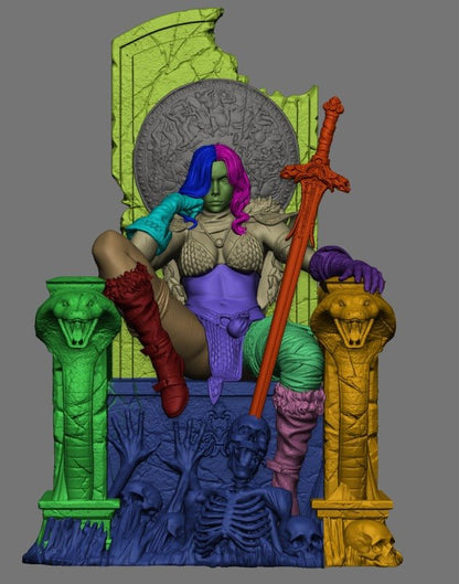 Red Sonja 3d printed Miniature Scaled Statue Figure by CA3D