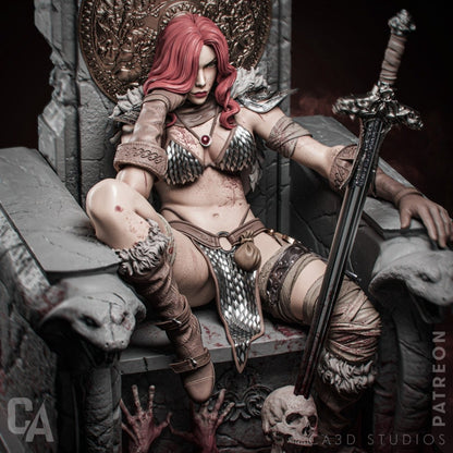 Red Sonja 3d printed Miniature Scaled Statue Figure by CA3D