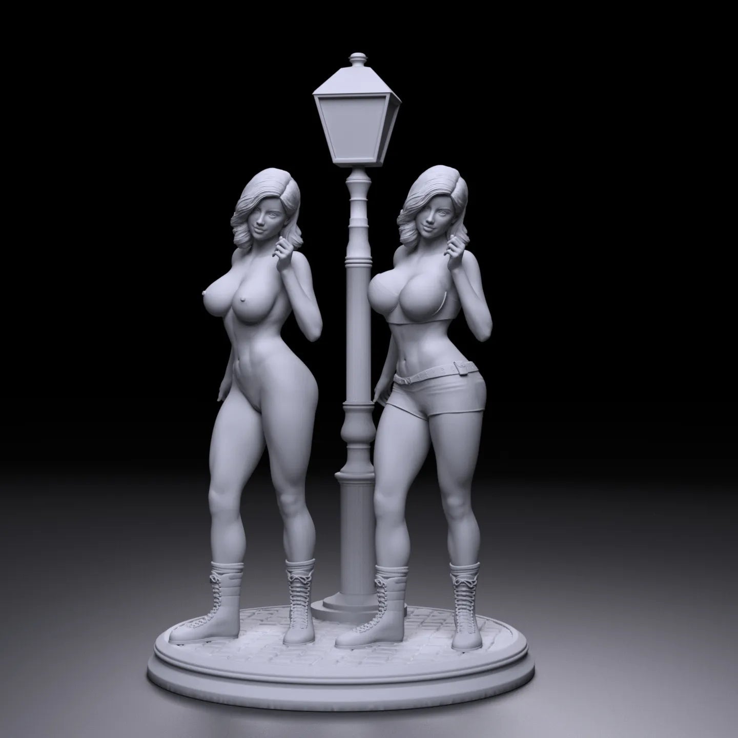 Red|Light DISTRICT 4 | 3D Printed | Fanart | Unpainted | NSFW Version | Figurine | Figure | Miniature | Sexy |