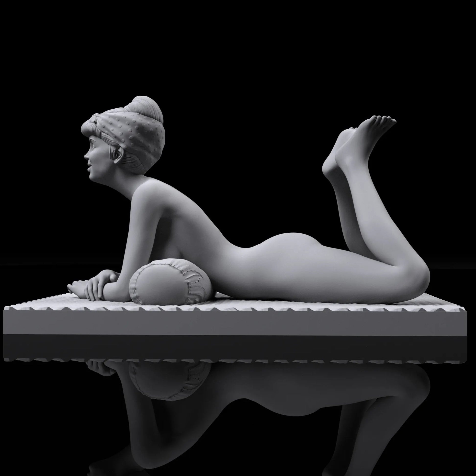 Retro Girl | 3D Printed | Fanart | Unpainted | NSFW Version | Figurine | Figure | Miniature | Sexy |