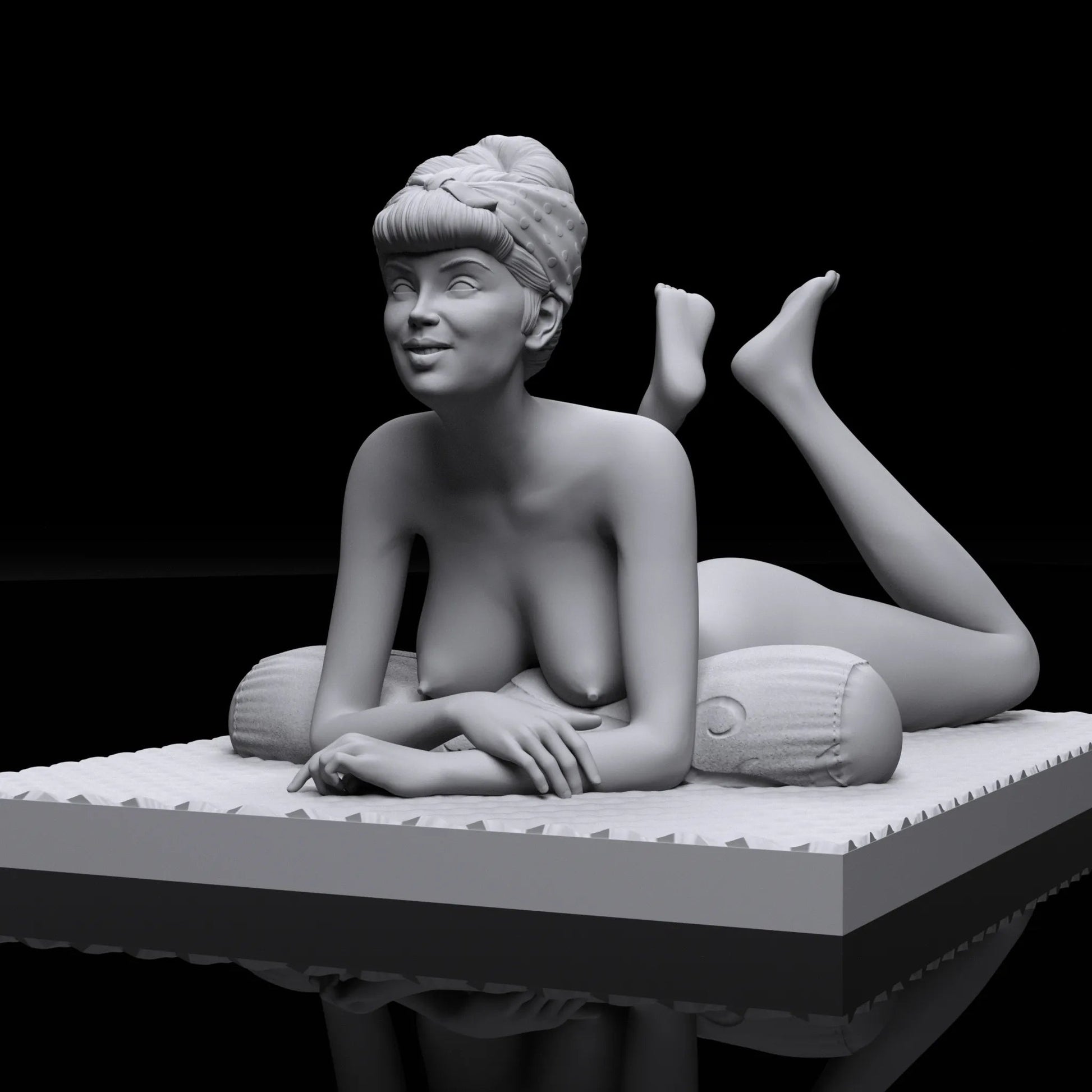 Retro Girl | 3D Printed | Fanart | Unpainted | NSFW Version | Figurine | Figure | Miniature | Sexy |