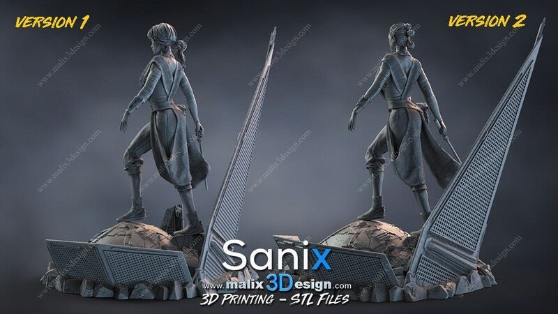 REY 3D Printed Resin Figure Model Kit FunArt | Diorama by SANIX3D UNPAINTED GARAGE KIT