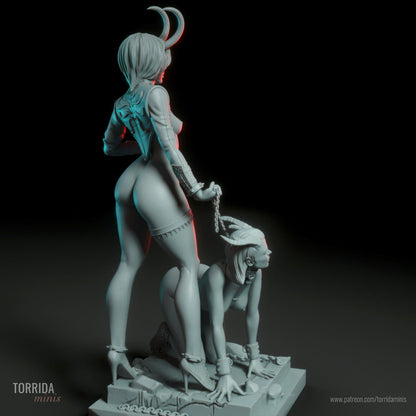 Rhoda, a demoness dominatrix ADULT Resin miniature FanArt by Torrida Figurines