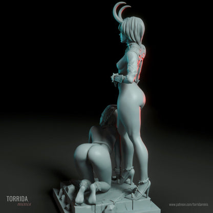 Rhoda, a demoness dominatrix ADULT Resin miniature FanArt by Torrida Figurines