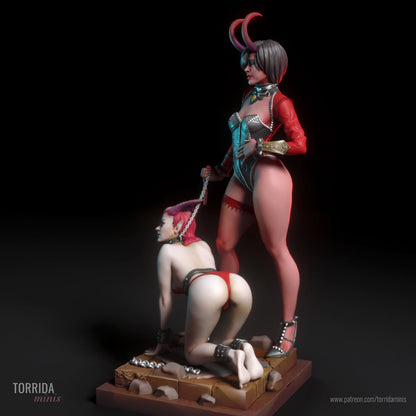 Rhoda, a demoness dominatrix Resin miniature FanArt by Torrida Figurines