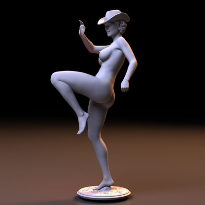 Rodeo girl dance | 3D Printed | Funart | Unpainted | NSFW | Figurine