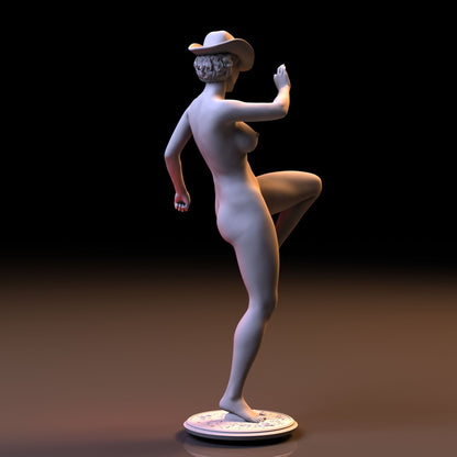 Rodeo girl dance | 3D Printed | Funart | Unpainted | NSFW | Figurine