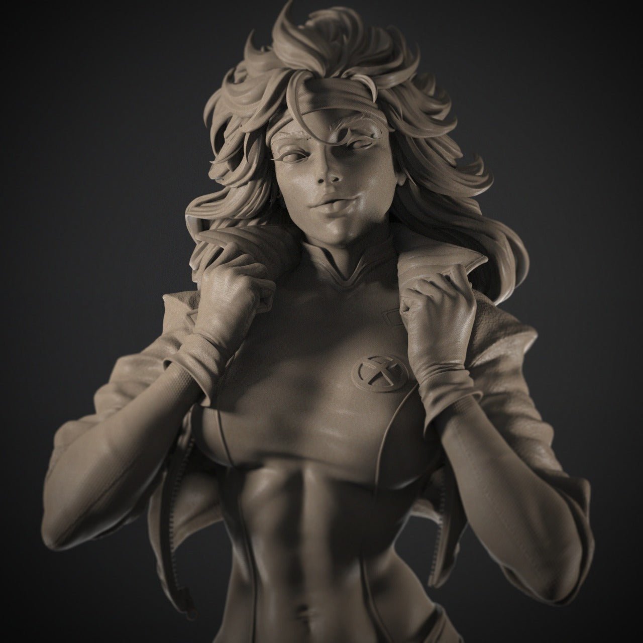 Rogue 3D Printed figurine Fanart by ca_3d_art