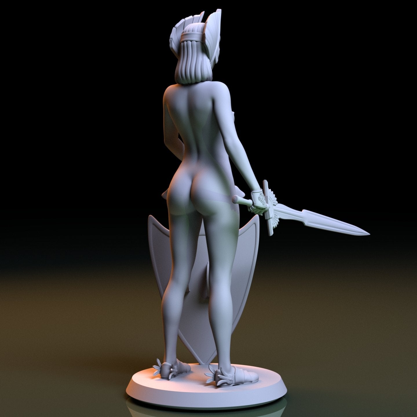 Roman female warrior NSFW 3D Printed Figurine Fanart Unpainted Miniatures
