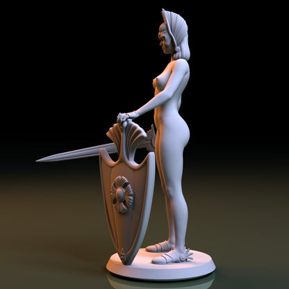 Roman female warrior NSFW 3D Printed Figurine Fanart Unpainted Miniatures