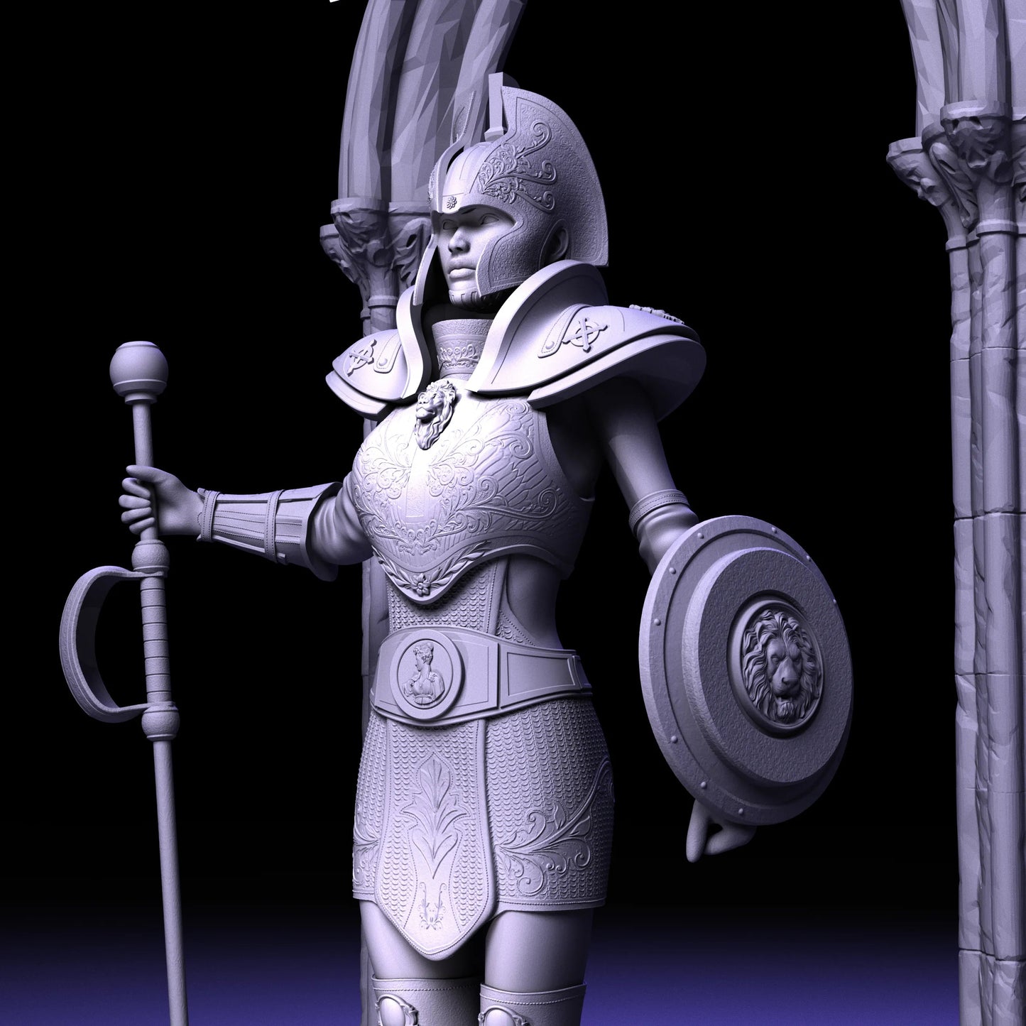 Rome Warrior | 3D Printed | Fanart | Unpainted | NSFW Version | Figurine | Figure | Miniature | Sexy |