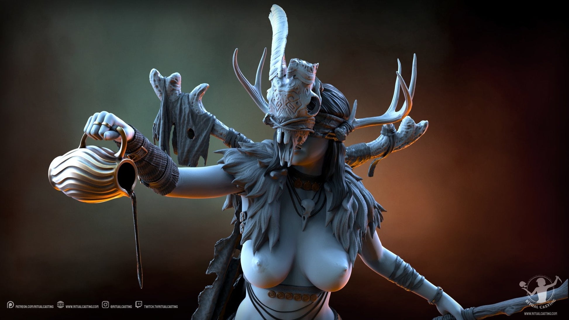 RONELLE THE SEERESS NSFW 3D Printed Miniature by Ritual Casting