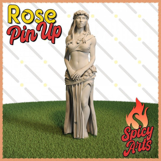 Rose 2 3d Printed miniature FanArt by Spicy Arts Scaled Collectables Statues & Figurines