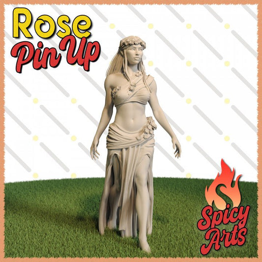 Rose 3 3d Printed miniature FanArt by Spicy Arts Scaled Collectables Statues & Figurines