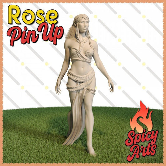 Rose 5 3d Printed miniature FanArt by Spicy Arts Scaled Collectables Statues & Figurines