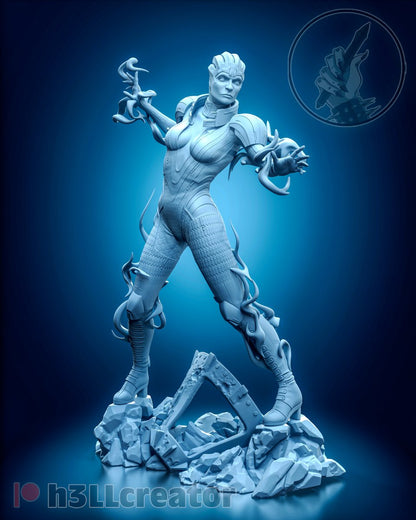 Samara 3D printed figurine UNPAINTED Fun Art by h3LL creator