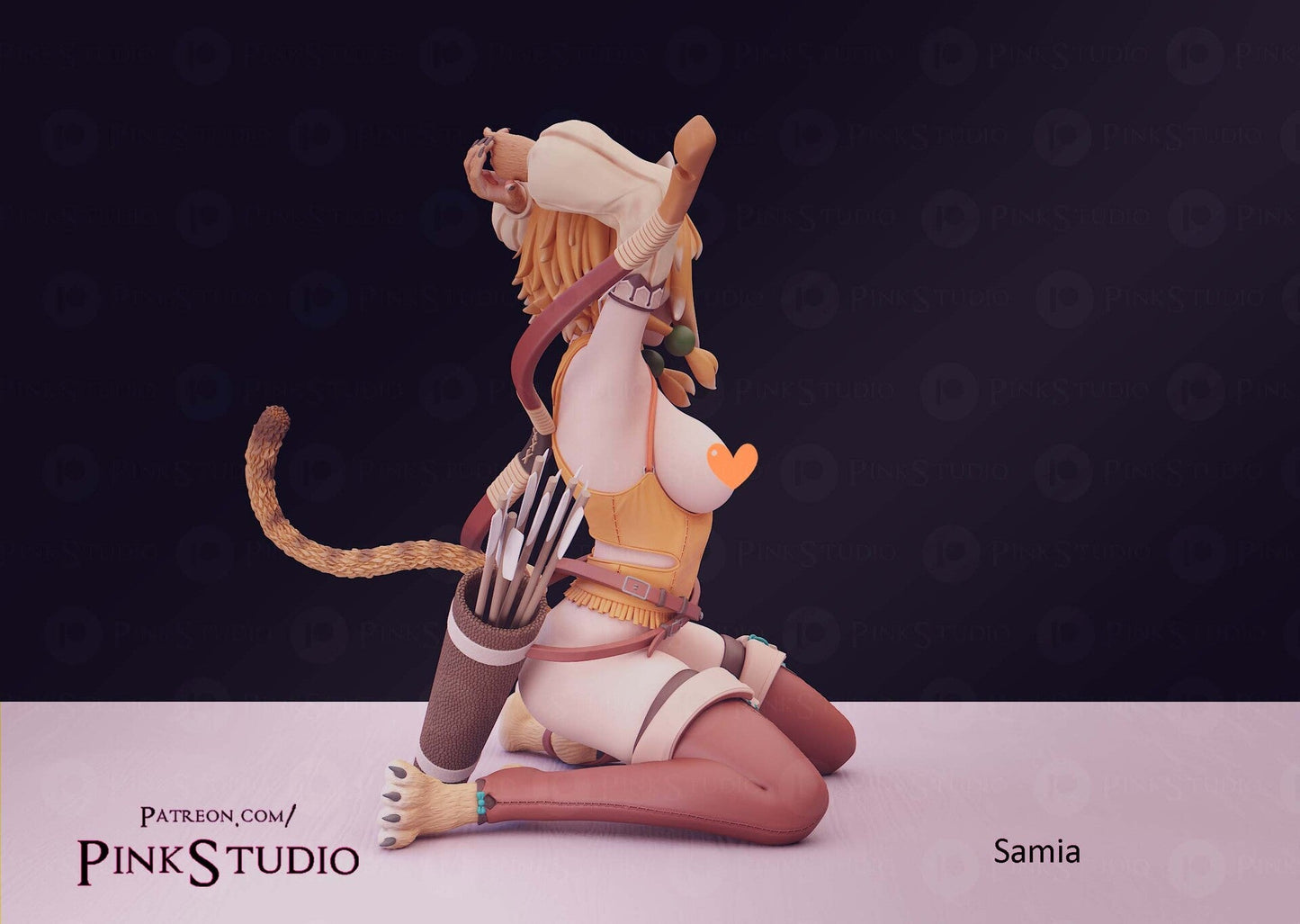 Samia NSFW Firure 3D Printed Fanart DIY Garage Kit , Unpainted , NSFW Figurine , Nude Figurine , Sexy Miniature , Bondage figure , Naked Waifu , Adult Figurine , Anime Figure