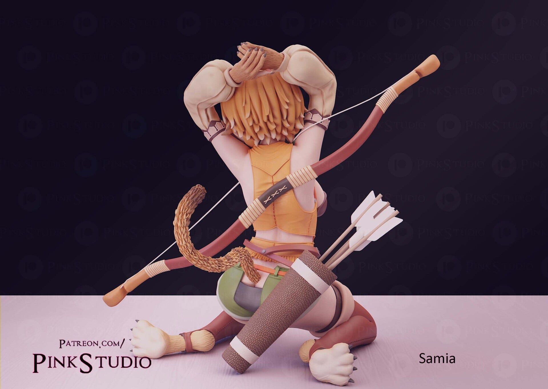 SAMIA SFW Figure 3D Printed Fanart DIY Garage Kit , Unpainted , SFW Figurine , Nude Figurine , Sexy Miniature , Bondage figure , Naked Waifu , Adult Figurine , Anime Figure