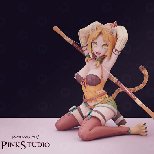 SAMIA SFW Figure 3D Printed Fanart DIY Garage Kit , Unpainted , SFW Figurine , Nude Figurine , Sexy Miniature , Bondage figure , Naked Waifu , Adult Figurine , Anime Figure