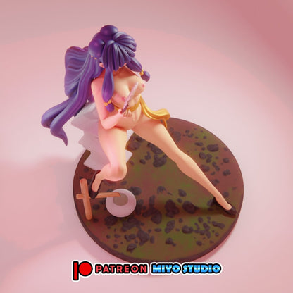 Sampoo NSFW Resin Anime Figure 3D Printed Fanart DIY Garage Kit , Unpainted , NSFW Figurine , Nude Figurine , Sexy Miniature , Bondage figure , Naked Waifu , Adult Figurine , Anime Figure